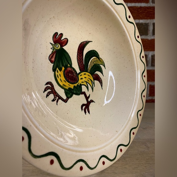 Metlox Poppytrail California Provincial Rooster Vegetable Serving Bowl 10 - Picture 5 of 6